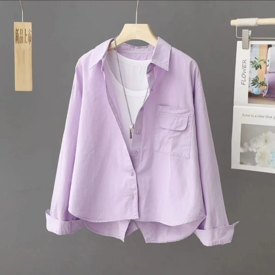 Athvotar Athvotar Design Behind The Fashion Open Short Loose Long-Sleeved Shirt Shirt Casual 2025 Coat Spring Coat