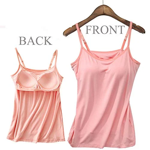 Tank Top with Built in Bra Camisole 