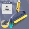 2-in-1 180&deg; Rotating Stiff Bristle Floor Brush with Long Handle