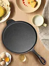 30cm Cast Iron Egg Frying Pan Non-stick & Lug Handle Pancake Skillet Household