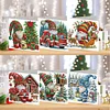 (US Only)6PCS DIY Xmas Gnome Diamond Art Greeting Cards Congratulations Cards & Gifts