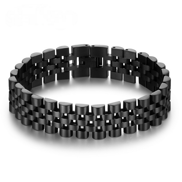 15MM Hip Hop Luxury Men Bracelet Wristband Jewelry
