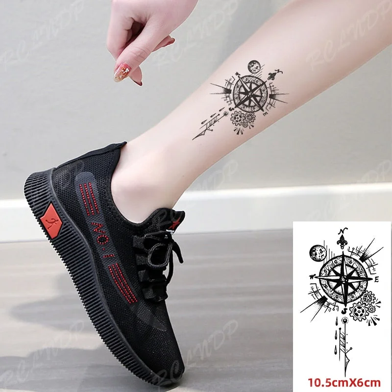 Waterproof Temporary Tattoo Sticker Small Cute Flower Plant Body Art Flash Tatoo Fake Tatto for Women Men