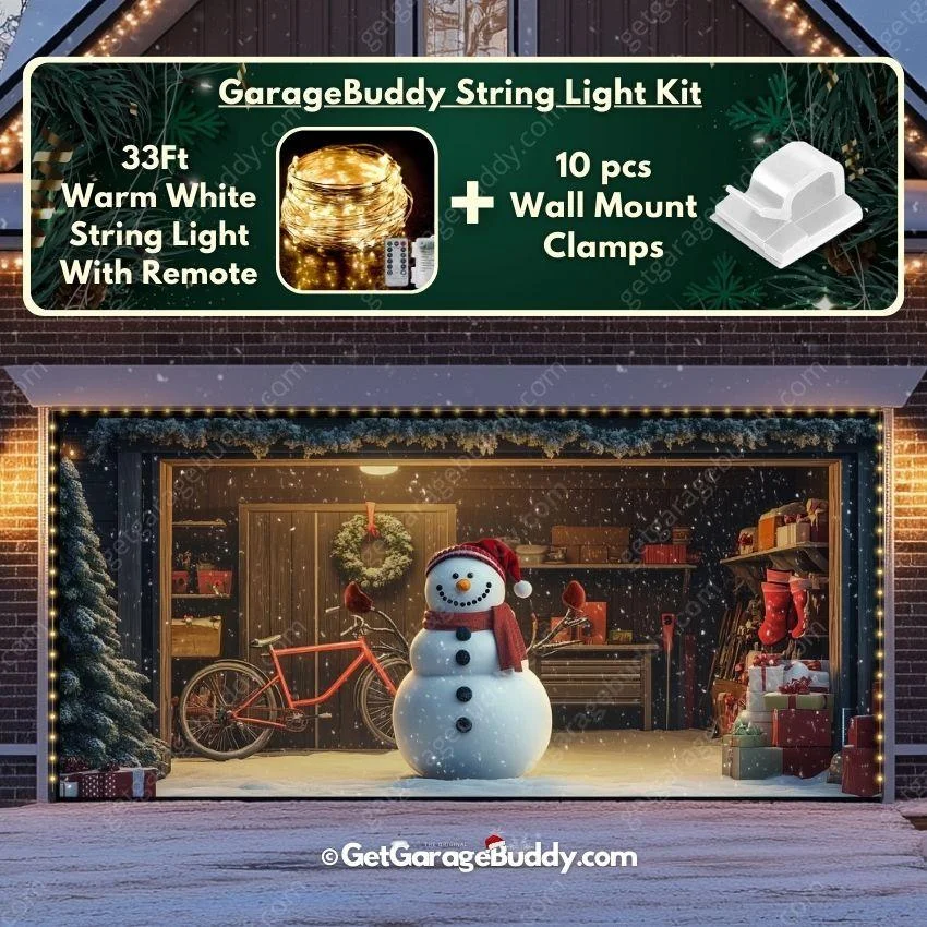 Snowy The Snowman | Christmas Garage Door Cover