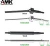 AMK 4Pcs Stainless Steel TRX4M Front Rear Axles 5mm Extended with 2mm Tread Drive Shaft for 1/18 RC Crawler Upgrades (Silver)