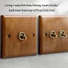 Home Improvement Wood Hotel Retro Switch Waterproof Panel 8.6cm Household Brown Switch Socket 