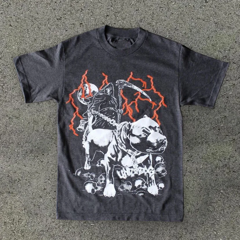 Fashion Print Personality Street Style Short Sleeve T-Shirt