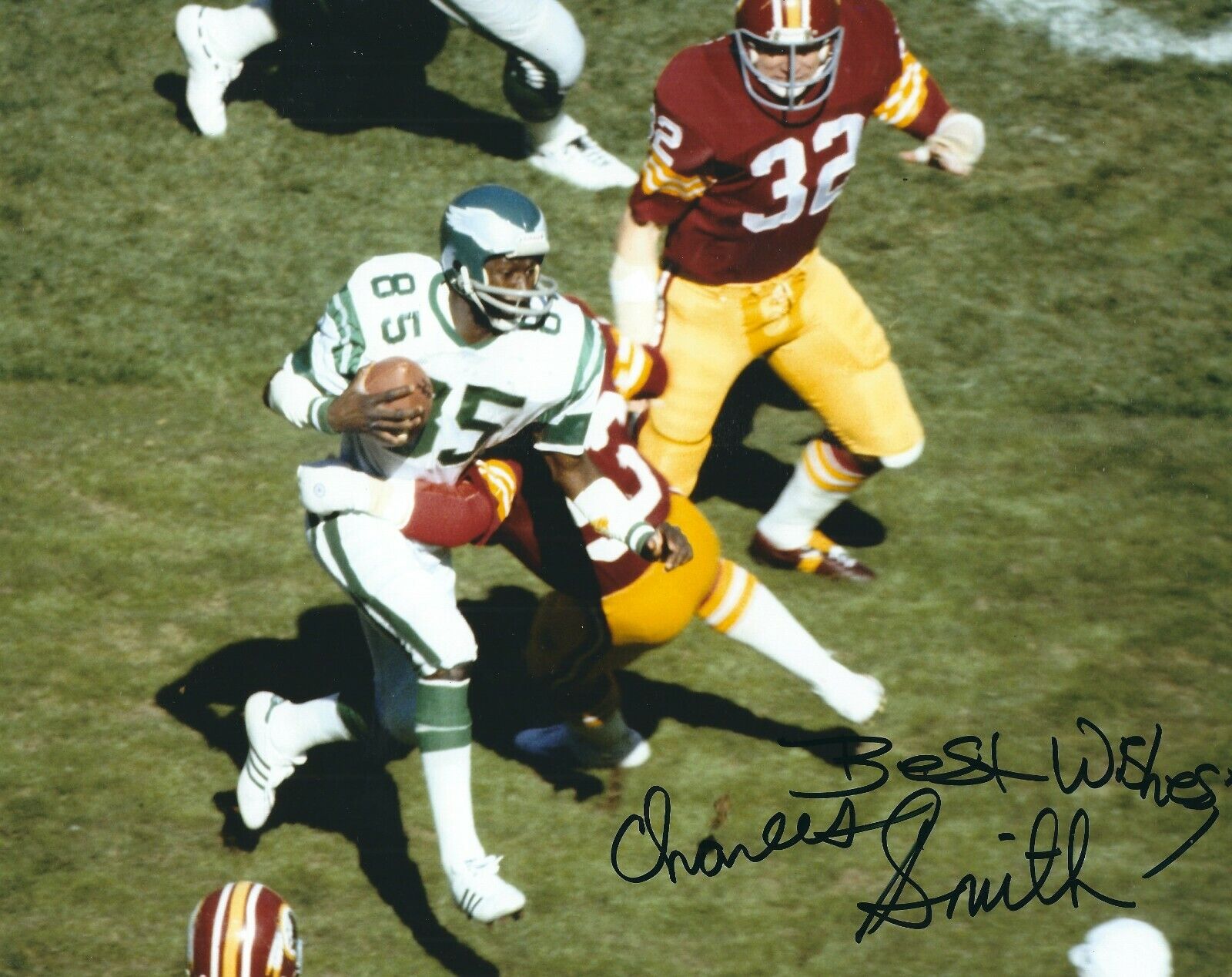 Autographed CHARLES SMITH Philadelphia Eagles 8x10 Photo Poster painting w/COA