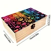 5D DIY Diamond Painting Handmade Wood Storage Box Crystal Storage Case (Heart)