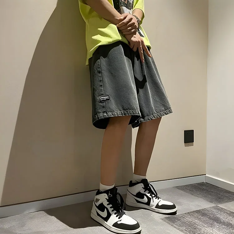 Brownm Boy Wide Leg Wash Shorts