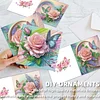12Pcs Romantic Bouquet DIY Diamond Painting Greeting Cards for Adults Gifts