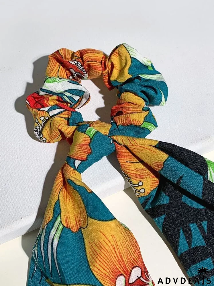 Flower Print Hair Tie