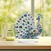(US Local)Peacock Special Shape Desktop Diamond Painting Art Kits for Home Office Decor