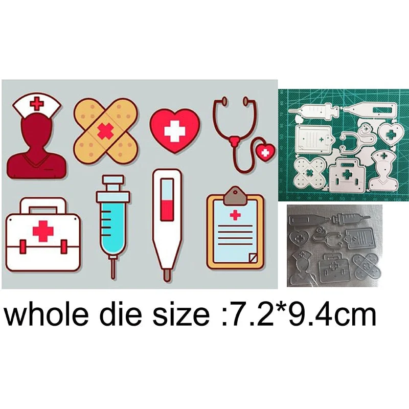 Craft Dies Metal Cutting Dies Cut Die Doctor Nurse Uniform Scrapbooking Dies Craft Paper Knife Mould Blade Punch Steencils Gift