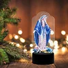 5D DIY Diamond Painting 7 Color Night Light Lamp Home Decoration Ornament Gift Kit(Maria)