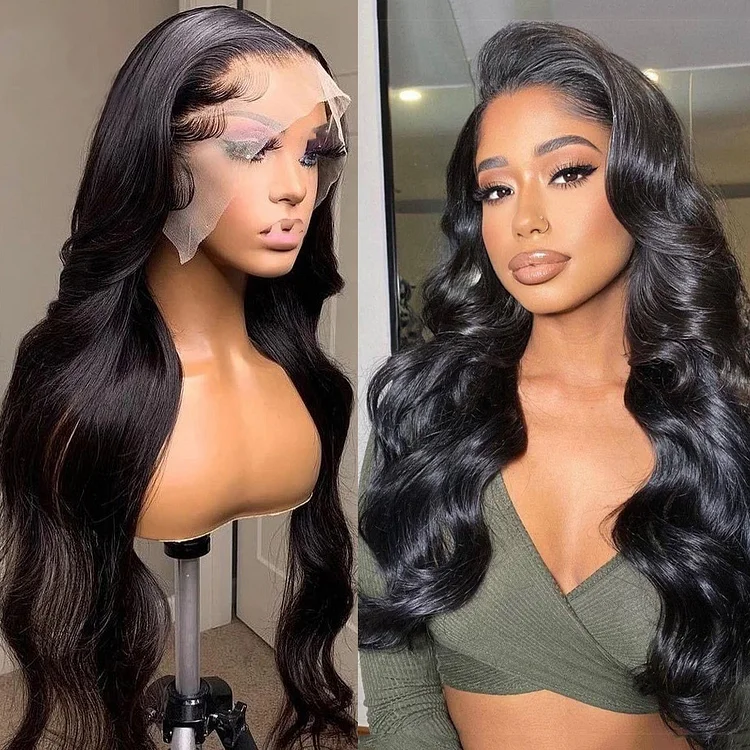360 Body Wave Lace Front Human Hair Wigs For Women Brazilian Pre Plucked Wigs Loose Deep Wave 360 Lace Frontal Wig Glueless