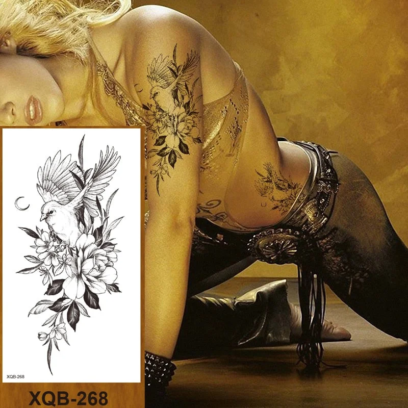 Waterproof Temporary Flash Tatoo Hand back Arm art Tattoos for boy Women Men Tattoo Sticker eagle Crow Gothic eye Fake Tatto
