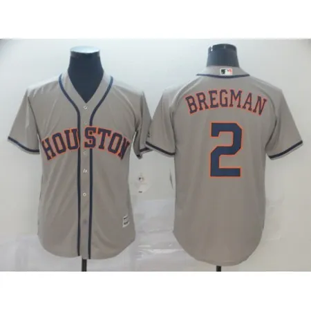 Men's Houston Astros #2 Alex Bregman Grey Cool Base Stitched MLB Jersey LBDM