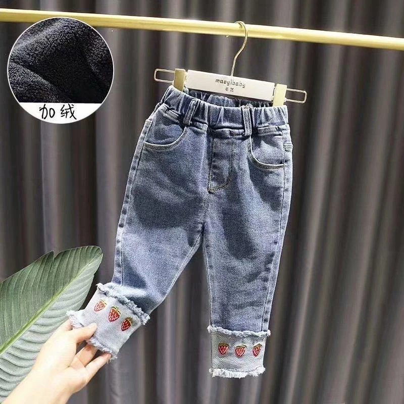 Baby Girls Jeans Lace Jeans Pants For Girls Elastic Waist Kids Jeans spring Autumn Novelty Clothes For Infant Girls Trousers&nbsp;
