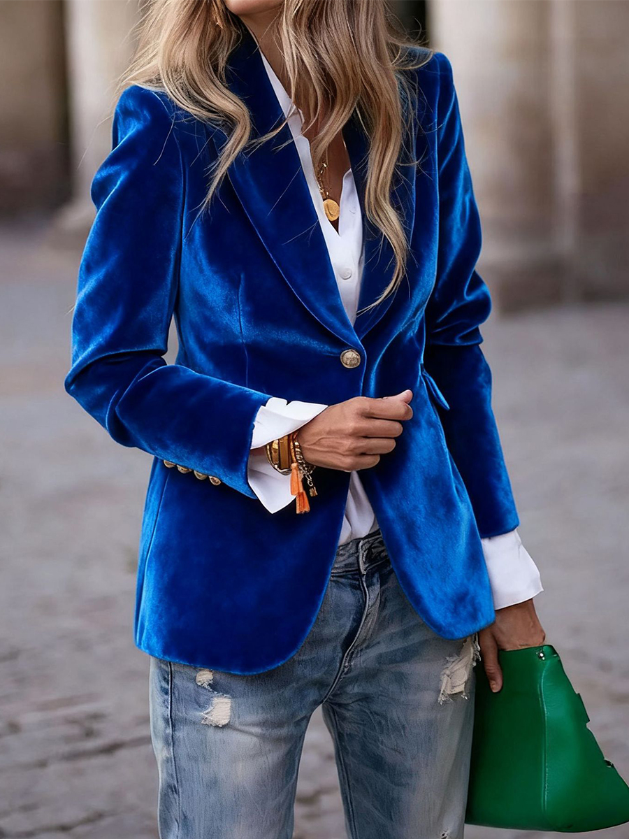 Casual Daily Solid Color Ruffle Outerwear(3 Colors)