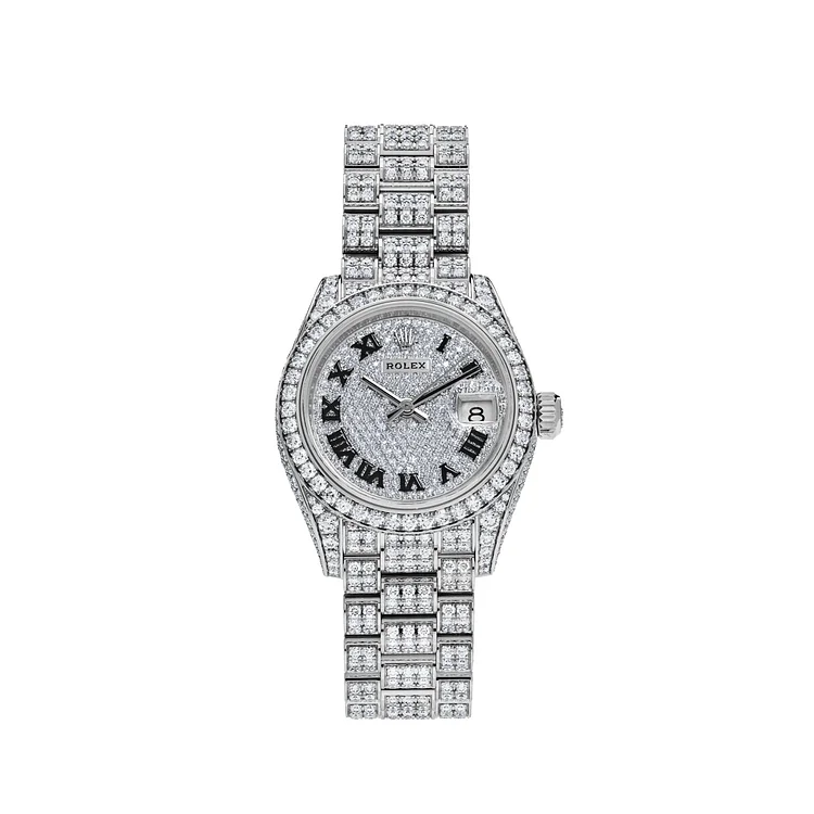 Rolex Datejust 279459RBR 'Ladies' White Gold Pave Set Diamonds