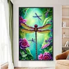 (US Only)5D DIY Full Square Drill Diamond Painting Dragonfly Animal Series Decor 50x75cm