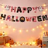 DIY Diamond Painting Halloween Banner Kit, 26 PCS "Happy Halloween" Glitter Letter Flags with Characters, Handmade Sparkling Bunting Garland for Home Party Wall Decoration