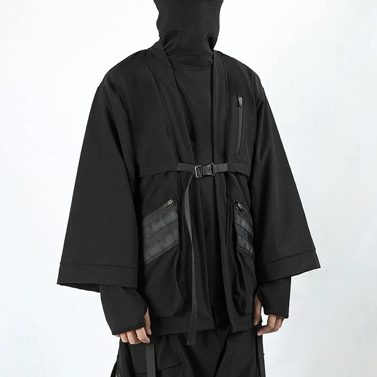 Dawfashion Techwear Streetwear-Fall Winter Functional Ninja Loose cyberpunk Dark Jacket-Streetfashion-Darkwear-Techwear