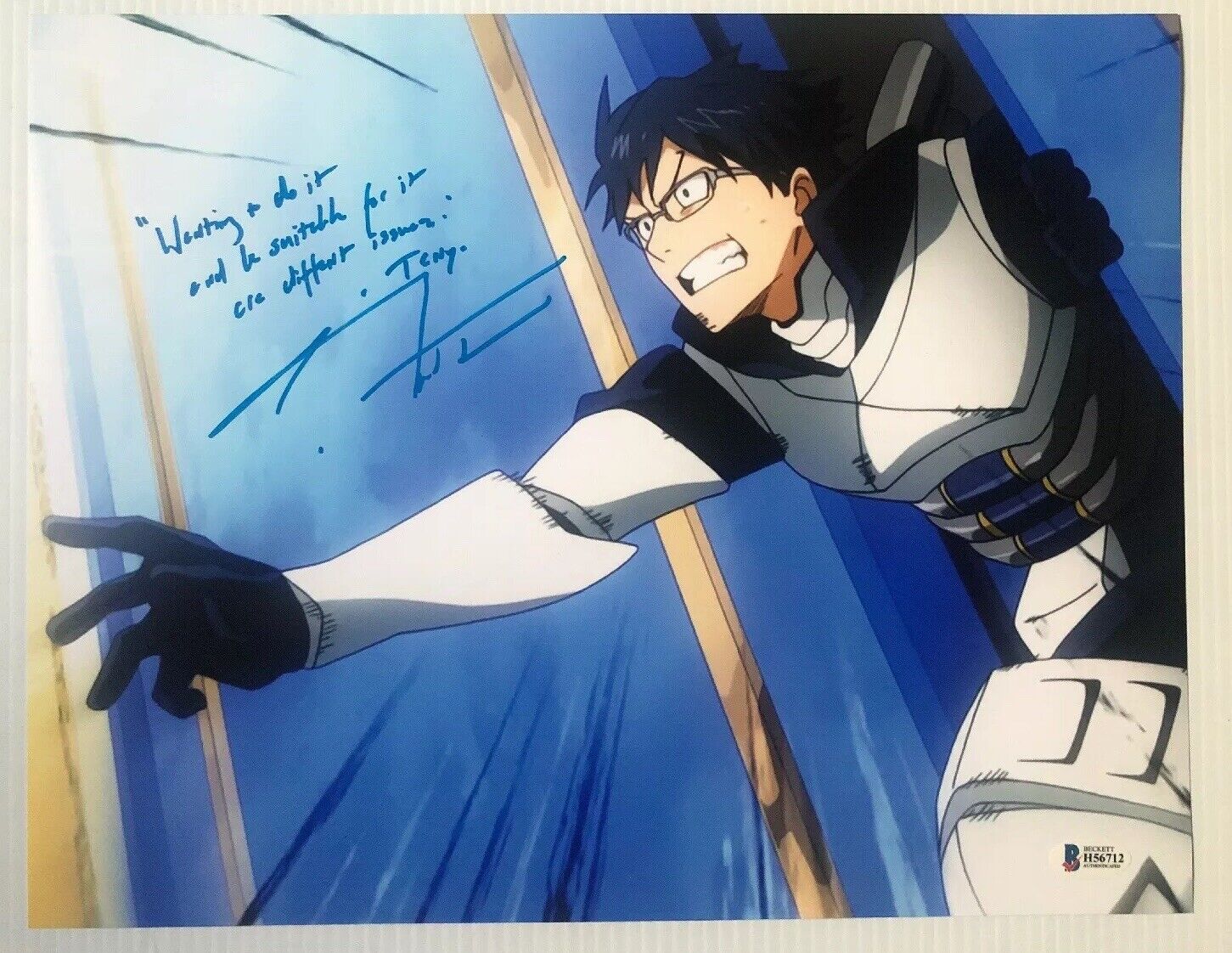 J Michael Tatum Signed 11x14 Photo Poster painting Tenya My Hero Academia BECKETT COA 5