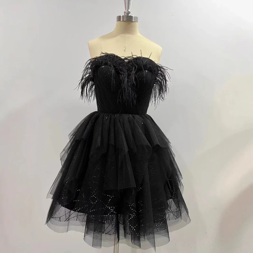Uveng Uveng Small Dress Sexy Black Waist Thin Ballet Princess Halloween Ponbo Skirt Short Skirt Short Dress