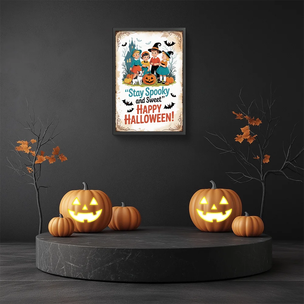 Diamond Painting - Full Round Drill - Halloween Atmosphere(Canvas|30*45cm)