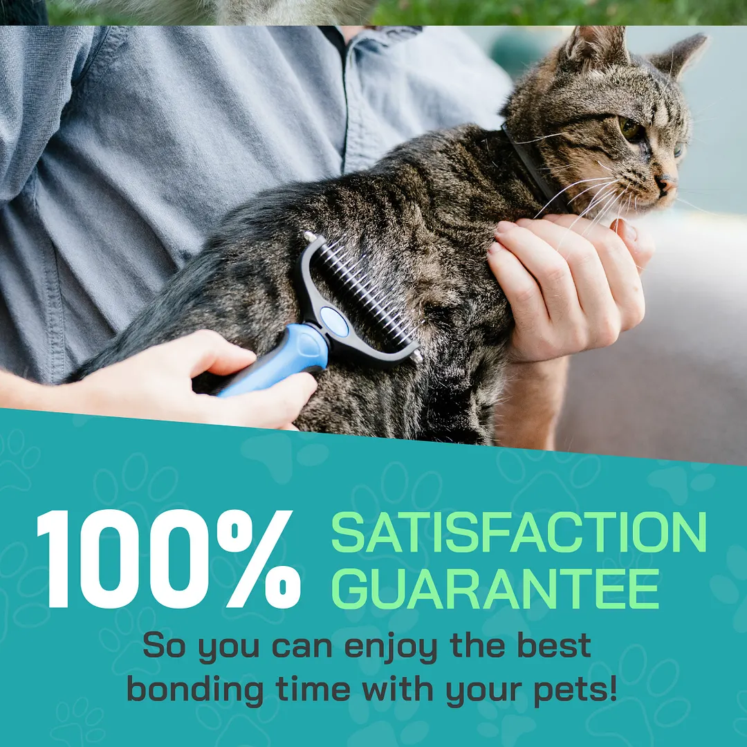  Pet Grooming Double Sided Dematting Undercoat Rake (Big)