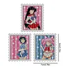 (3pcs)Sailor Moon Partial Counted Cross Stitch Fridge Magnet Kit 14CT 2-Strand 7x8cm Backstitch tapestrymarket