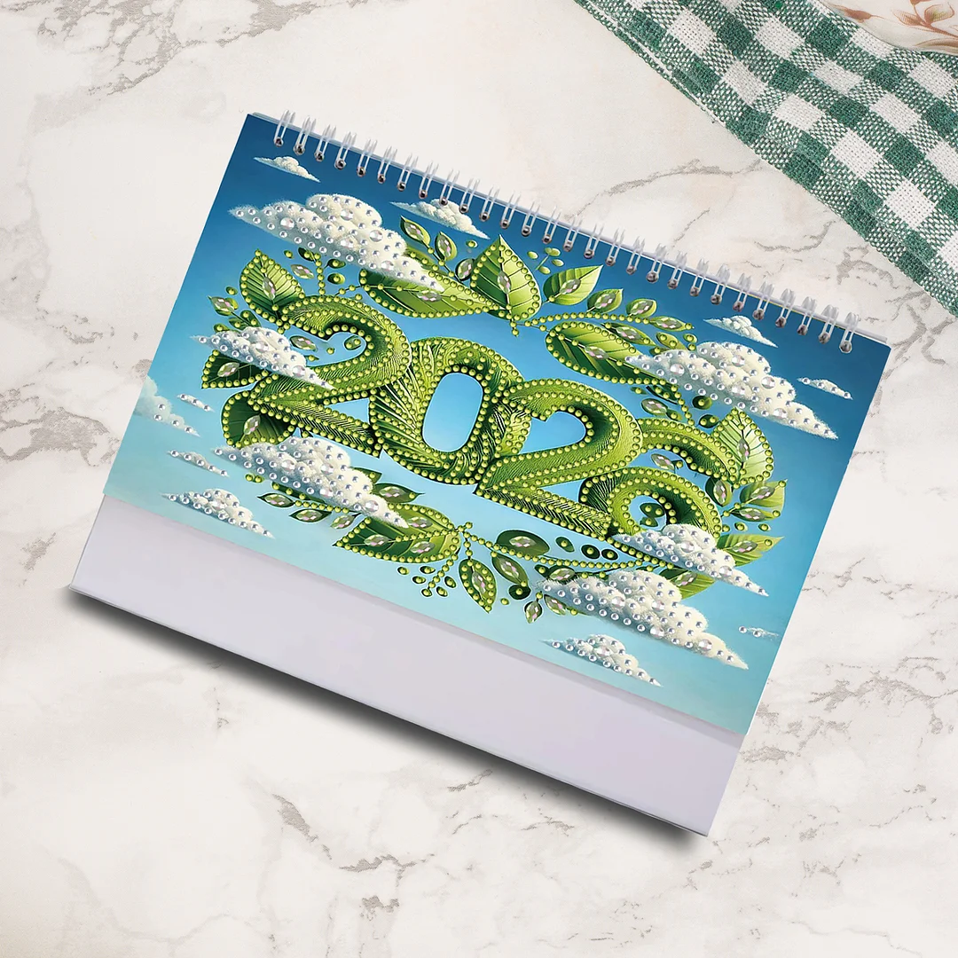 2026 Calendar Diamond Painting Kit DIY Diamond Art Desk Calendar for Home Office