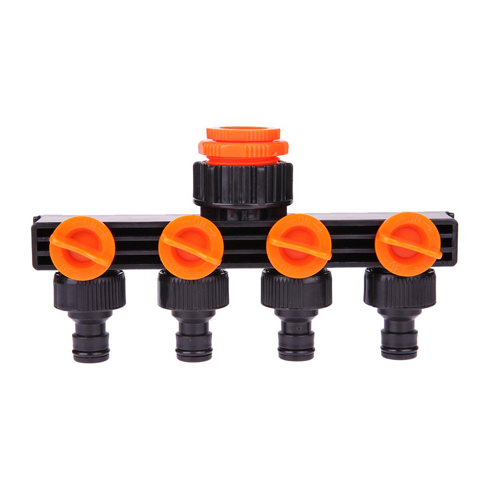 

4 Way Valve Water Diversion Controller Garden Hose Pipe Splitter Drip, 501 Original