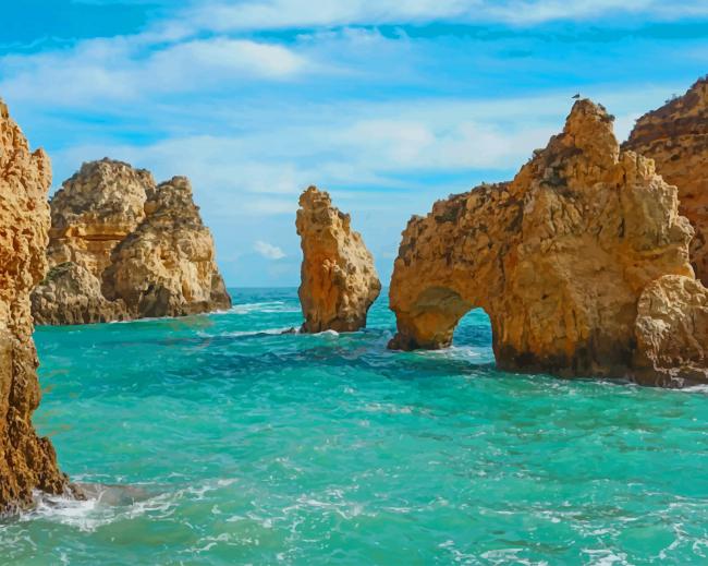 

Farol Da Ponta Da Piedade Portugal – Paint By Numbers - 40*50CM, 501 Original