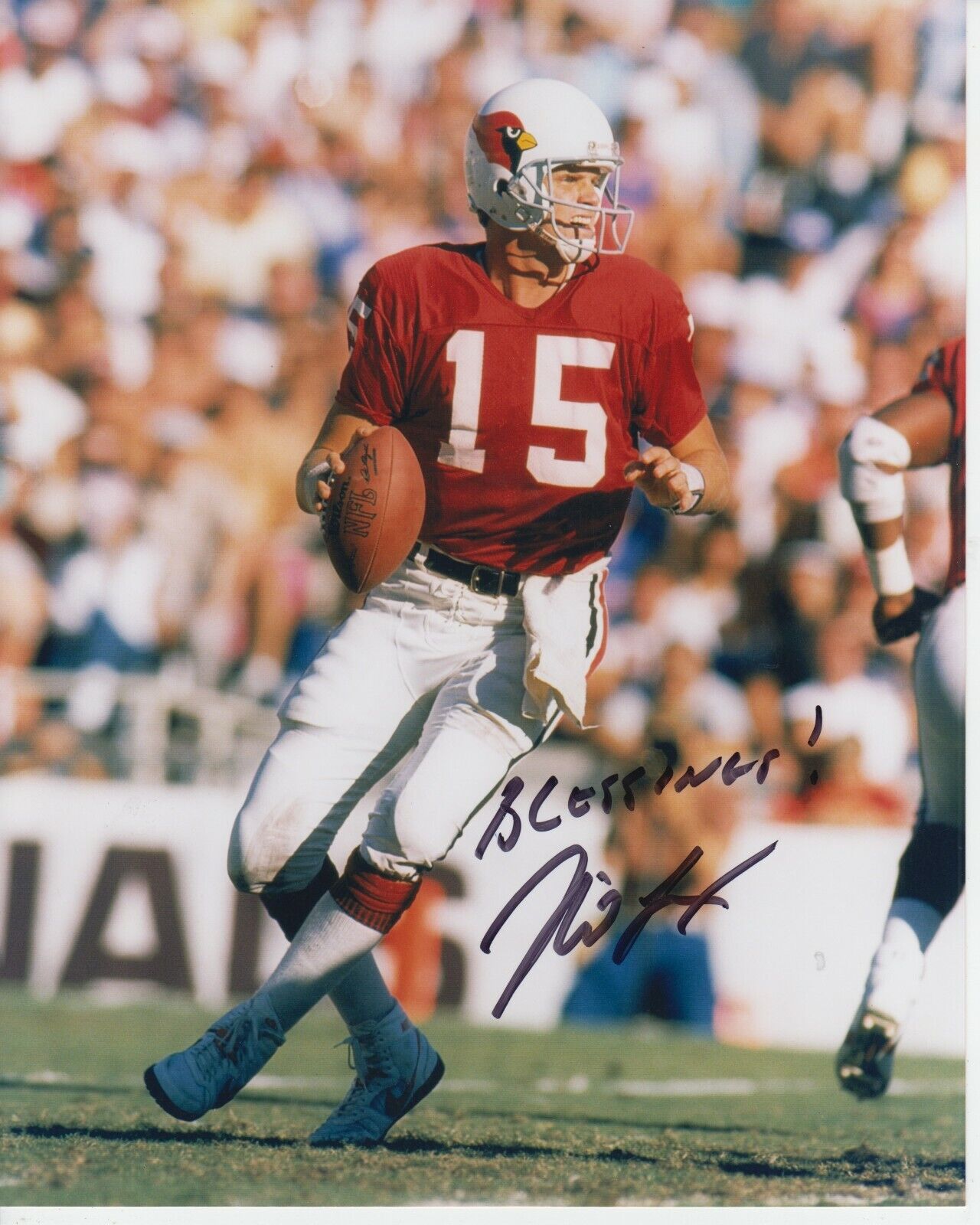 Neil Lomax #2 8x10 Signed w/ COA Arizona Cardinals 033119