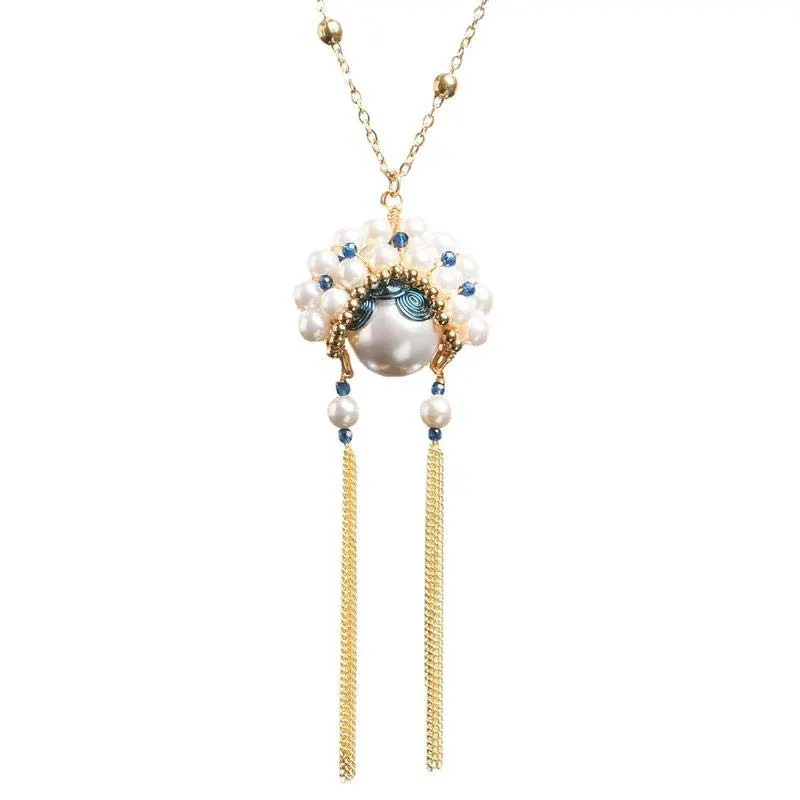 Pearl Blessing Happiness Drop Earrings Necklace