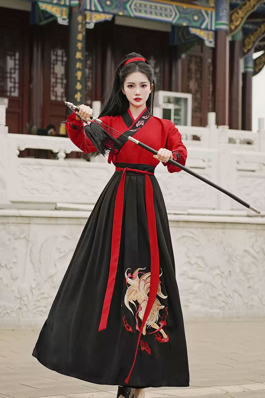 Myth & Legend hanfu ruqun set by Mulan- 花木兰 Stupa Stones