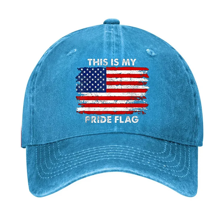This Is My Pride Flag USA Flag Print Hat socialshop