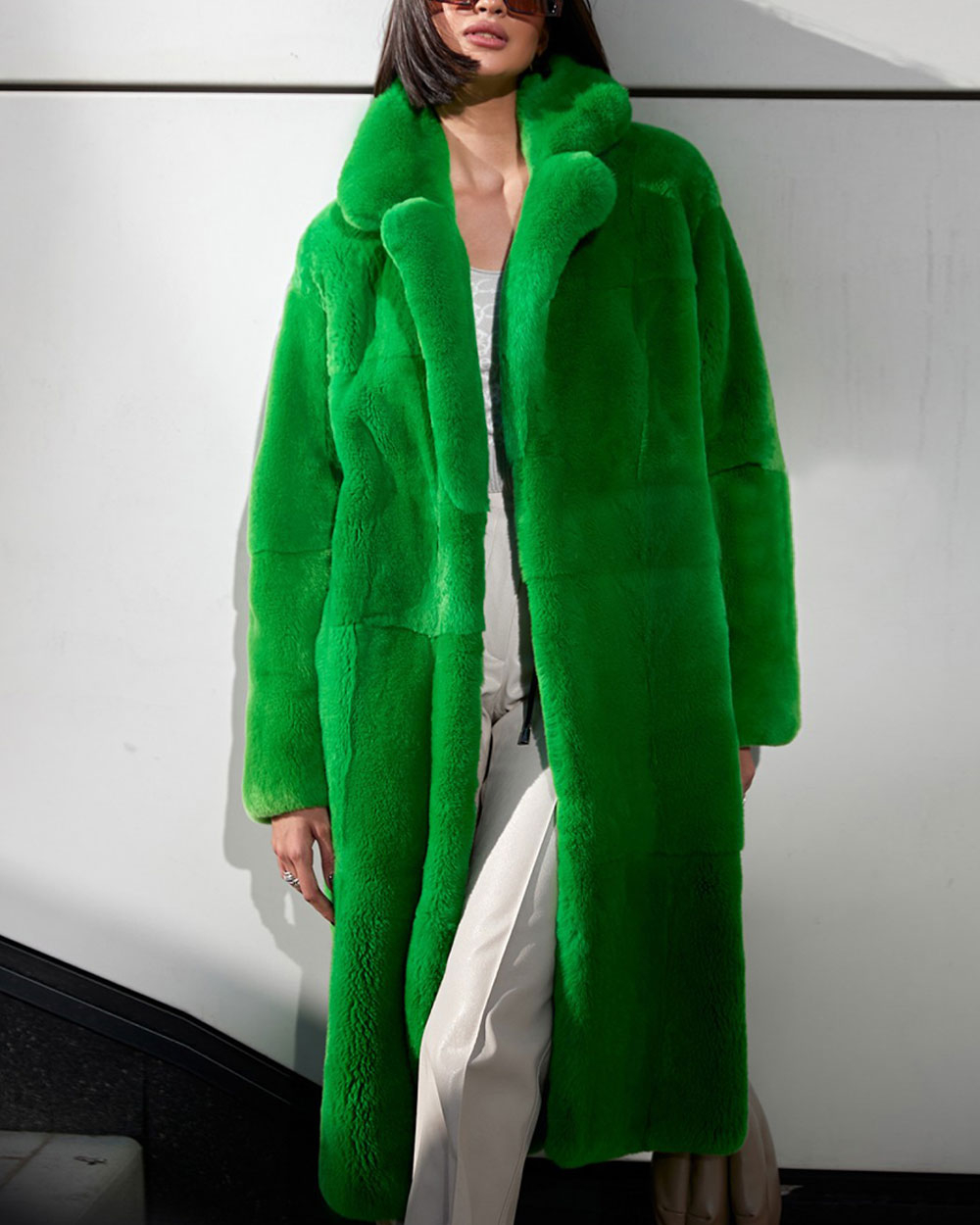 Bright Rabbit Fur Coat