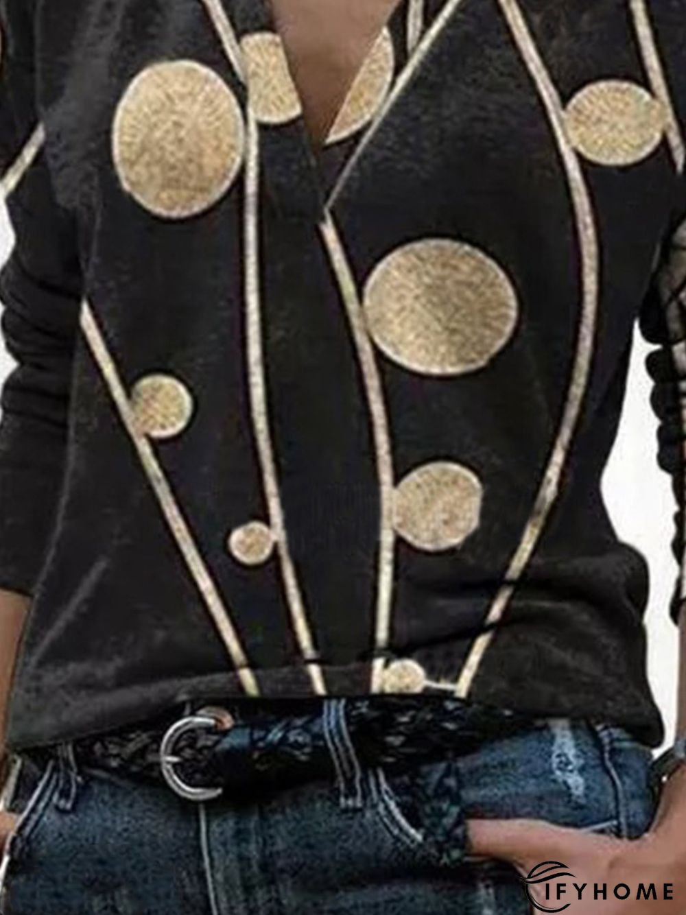 Casual Long Sleeve Printed Top | IFYHOME