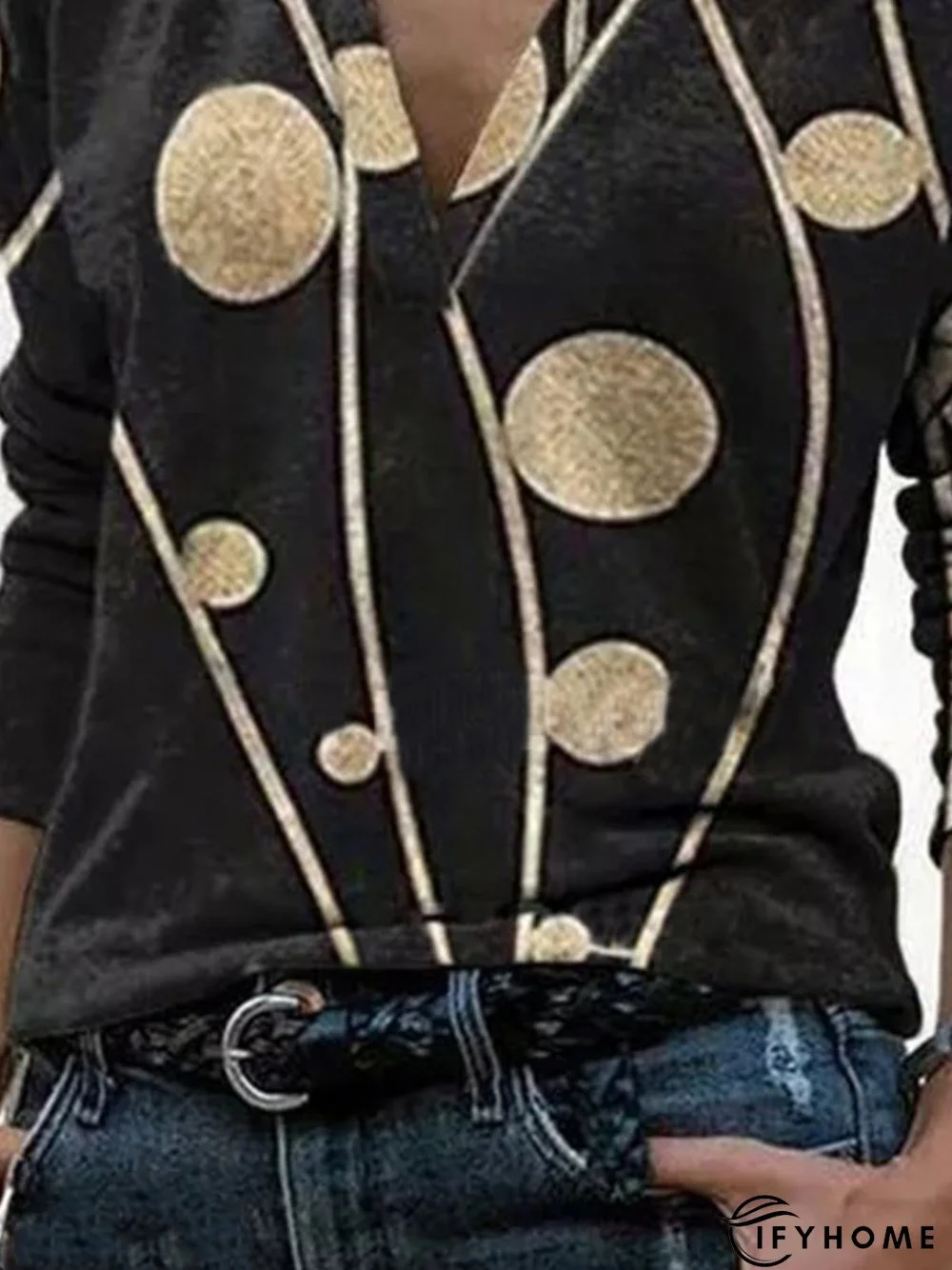 Casual Long Sleeve Printed Top | IFYHOME