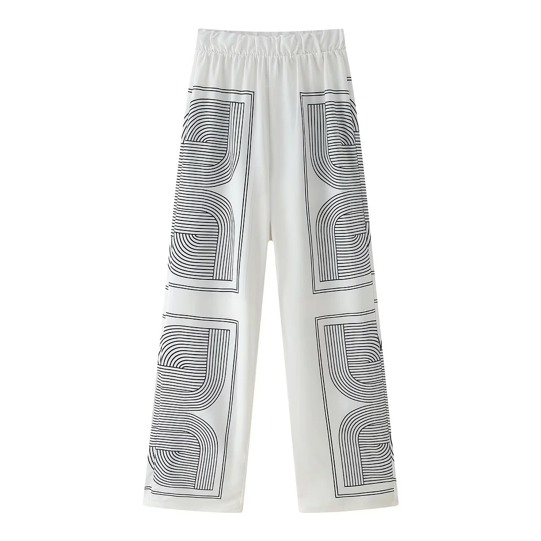 Nigikala Nigikala Women's Collar Loose Long-Sleeved Shirt Print Twill Shirt Cover