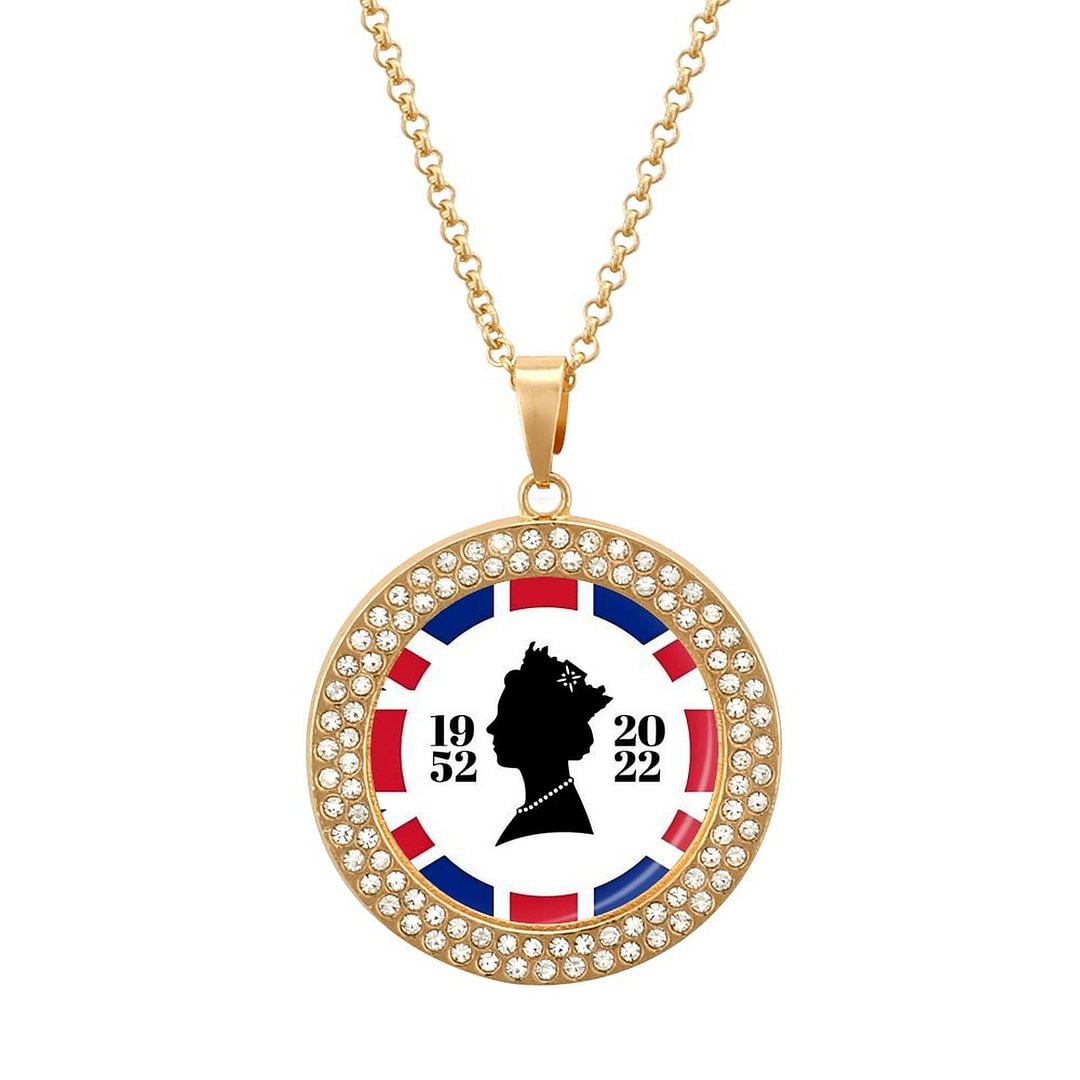 Queen Elizabeth II 1952 to 2022 Multicolored Diamond Necklace
