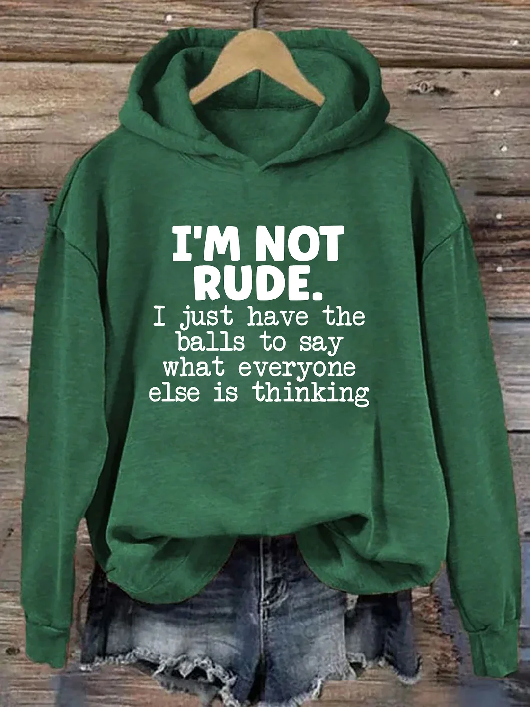 I'm Not Rude Hoodie