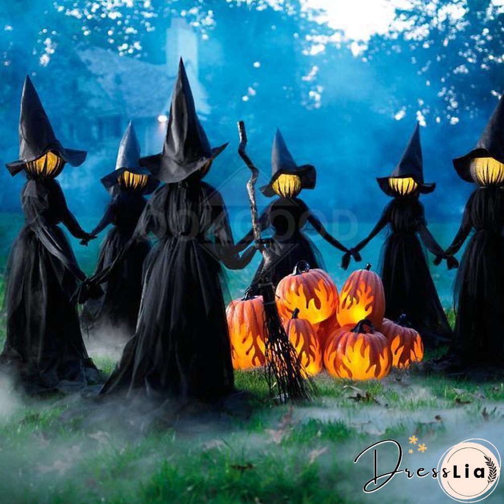 Lighted Halloween Witch Stake For Halloween Decoration