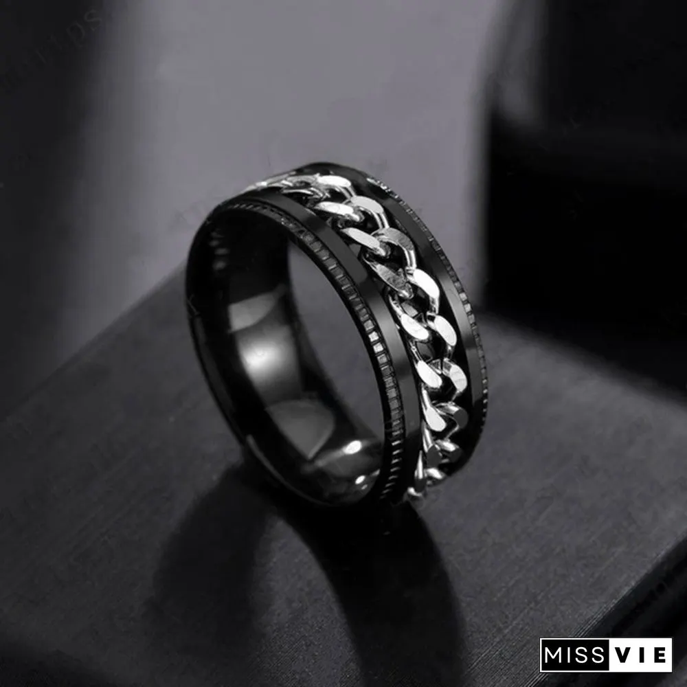 Men rings  Titanium steel rings for men  Stainless steel rings for women  Fashion rings  Rotatable rings