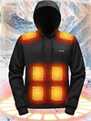 USB Electric Heated Hoodie with 17 Zones Heating Sweatshirt for Men Women Winter