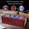 DIY Diamond Art Wooden Storage Box with Lid for Jewelry & Crafts Organization Kit
